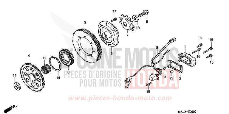 ANLASSERKUPPLUNG von Pan-European ABS MIDDY BLUE METTALIC (B162) von 2000